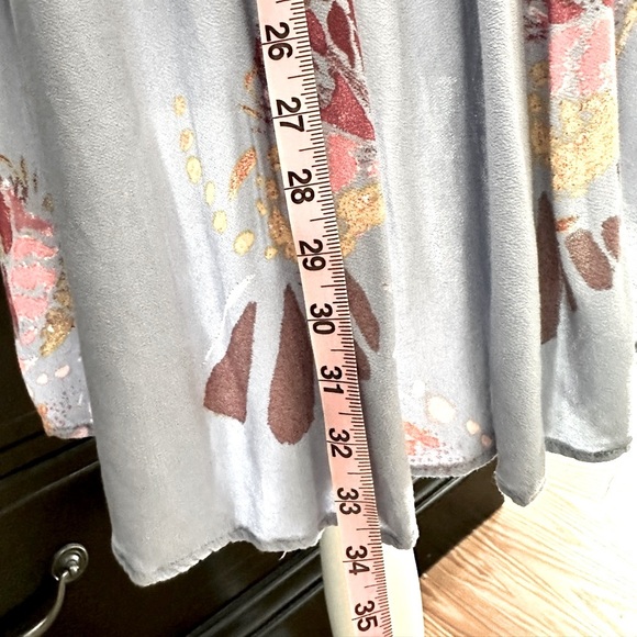 Free People Painted Meadow Tunic Dress Boho Floral Button Cuff - Size Small - Picture 6 of 16